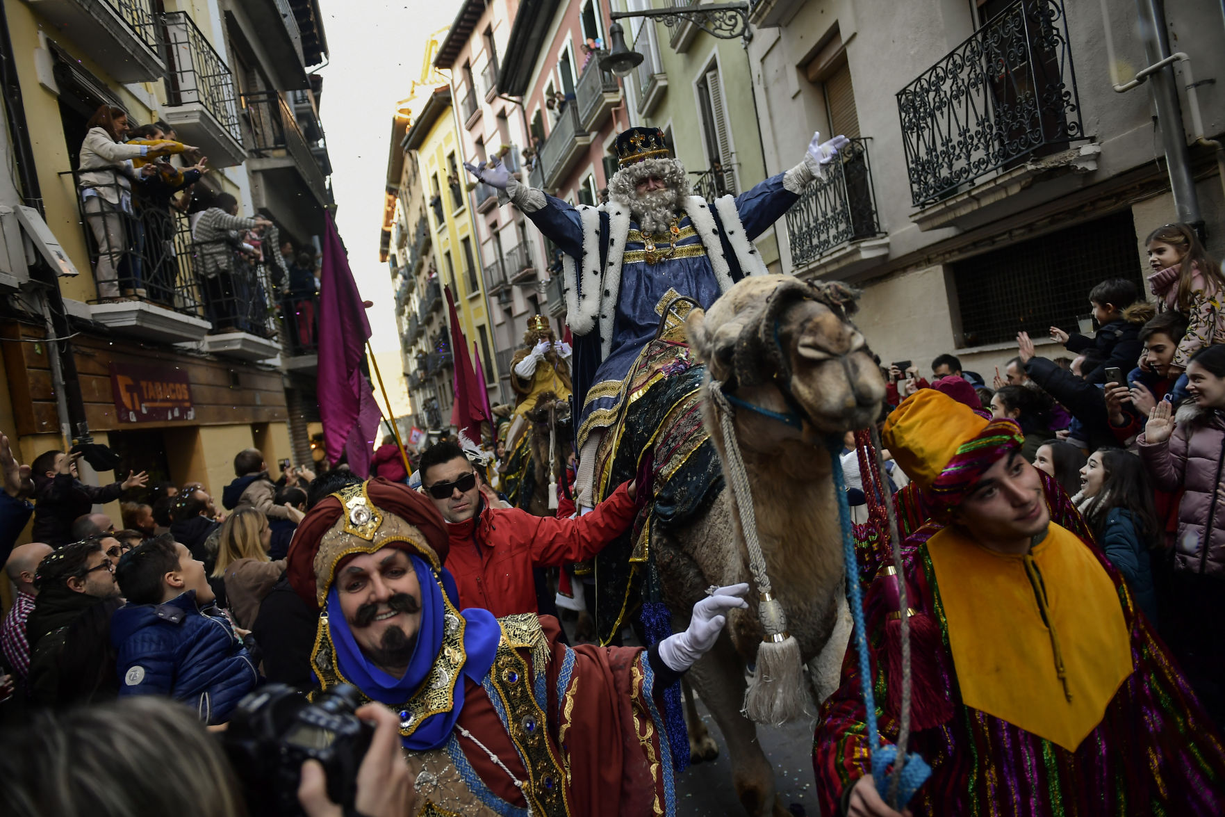 APTOPIX Spain Calvalcade Three Kings